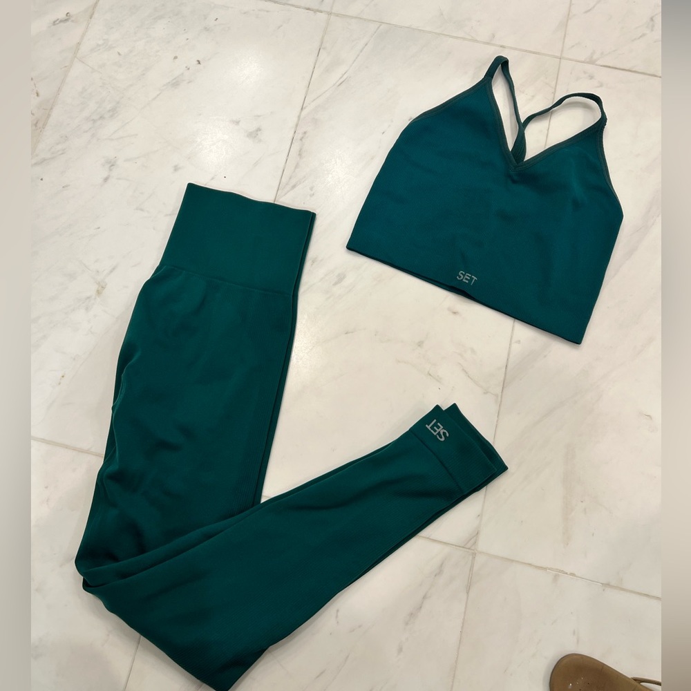 SET Active Teal Muscle Tee